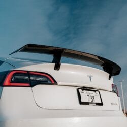 Unplugged Performance Ascension-R Adjustable Carbon Fiber Rear Wing for Tesla Model 3 1